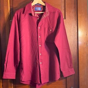 Vintage Pendleton shirt w/ leather elbow patches.